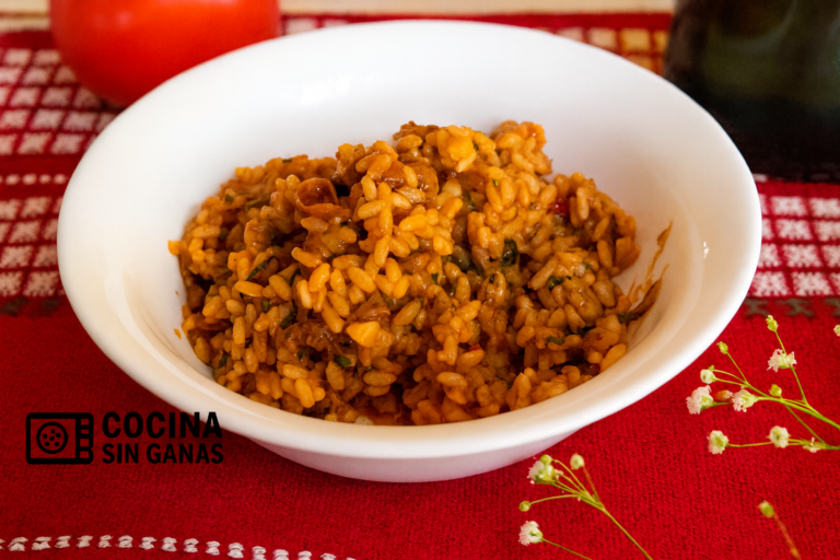 Plato de arroz con zamburiñas