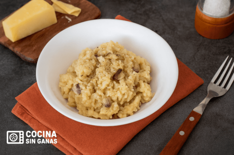 Risotto de setas al microondas