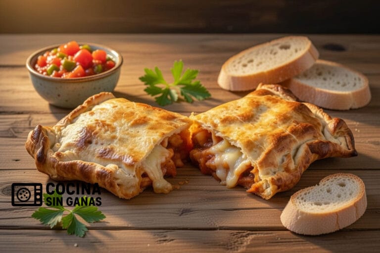 Empanada de pollo con pisto