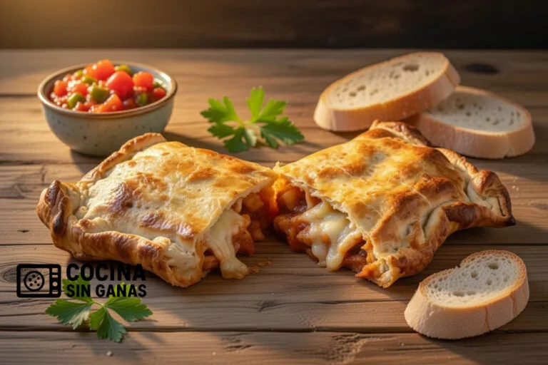 Empanada de pollo con pisto