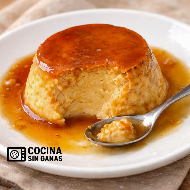 Flan vago al microondas