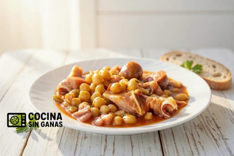 Garbanzos con oreja y chorizo