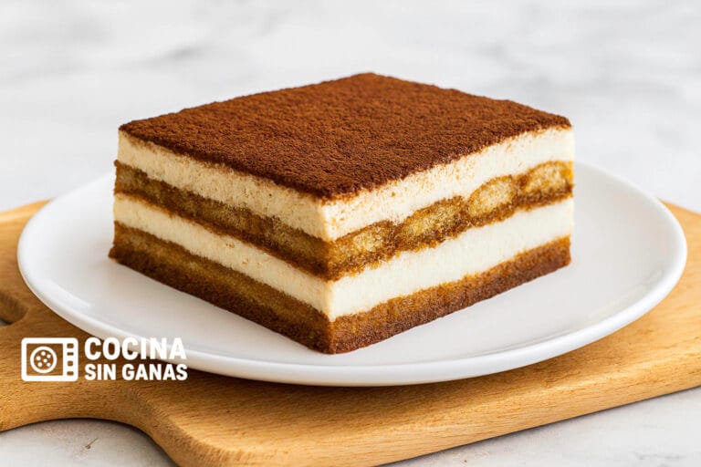 tiramisú fácil sin huevo